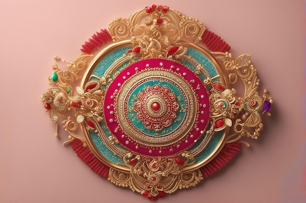 bellissimo rakhi su uno sfondo gradiente per raksha bandhan raksha bondhan bellissimo saluto