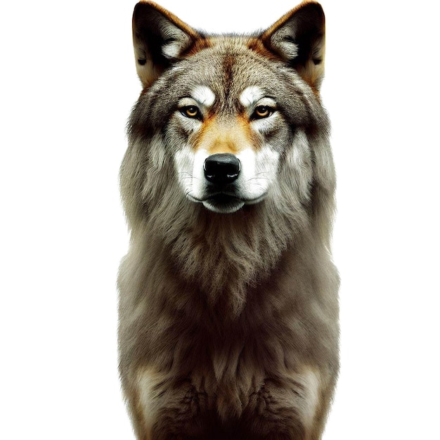 Bellissimo ritratto di un'immagine di illustrazione digitale di arte vettoriale lupo ai