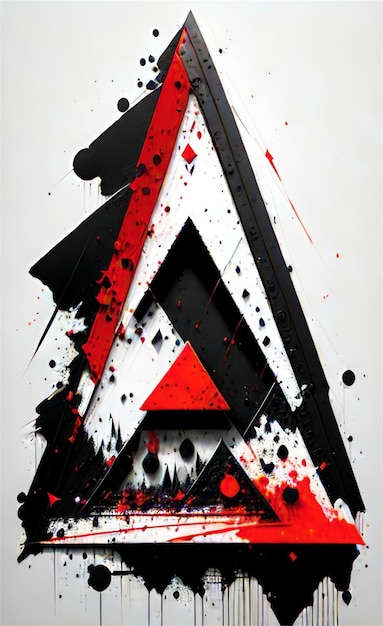 Bellissimo sfondo astratto a forma di triangolo scuro e rosso