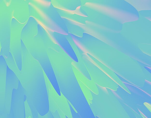 Bellissimo sfondo astratto blu-verde-rosa. Illustrazione 3D, rendering 3D.