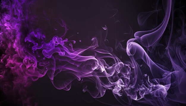 Bellissimo sfondo astratto con trama di fumo viola Generativo ai