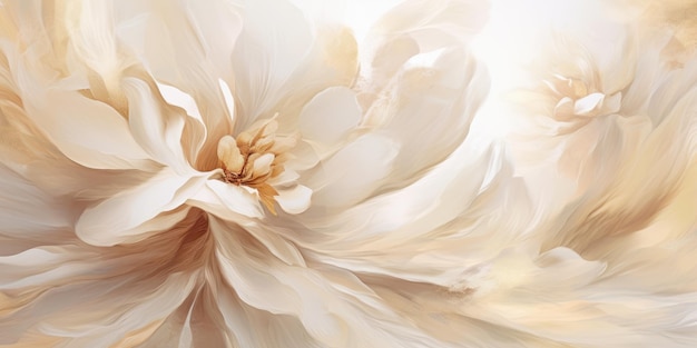 Bellissimo sfondo astratto di disegno floreale impressionista beige e bianco bellissimo Generative AI AIG32