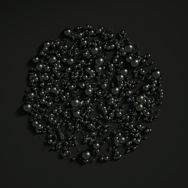 Bellissimo sfondo con palline, scienza, molecola, atomo. illustrazione 3d, rendering 3d.