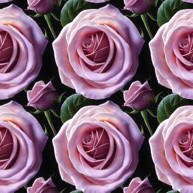 Bellissimo sfondo decorativo senza giunture di rose naturali Sfondo ripetuto di lusso con fiori romantici