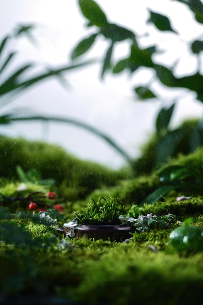 Bellissimo sfondo della natura per la visualizzazione del prodotto allestito in foto ad alta risoluzione in studio