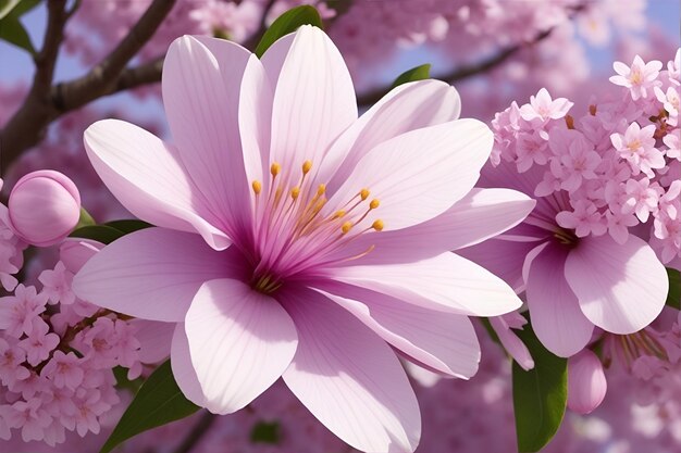 Bellissimo sfondo di fiori rosa