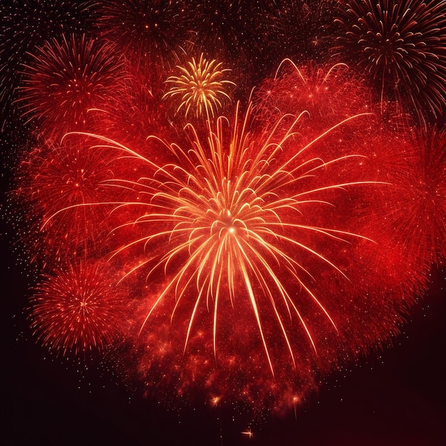 Bellissimo sfondo di fuochi d'artificio sul cielo