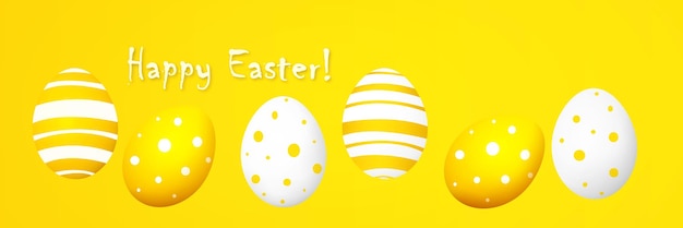 Bellissimo sfondo di Pasqua con illustrazione 3d di uova di Pasqua colorate