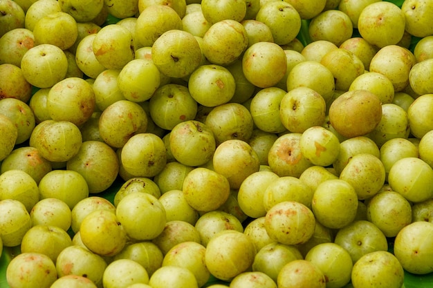 Bellissimo sfondo di texture di frutta Phyllanthus emblica