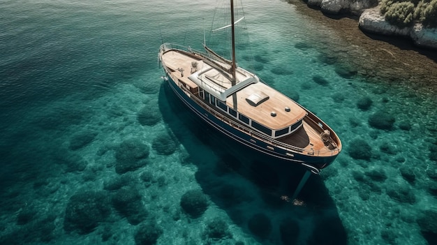 Bellissimo sfondo droni occhio fotografia vista di un lusso addobbato in legno Al generato