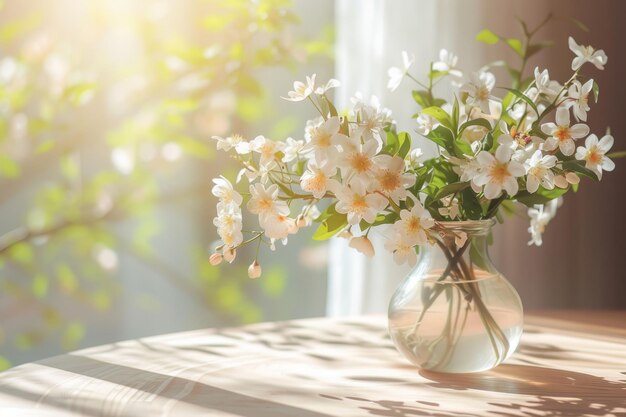 Bellissimo sfondo floreale primaverile Arranco floreale IA generativa