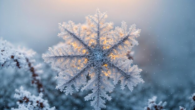 Bellissimo sfondo macro di fiocchi di neve