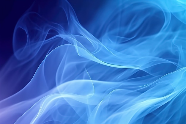 bellissimo sfondo sfumato di onde di fumo astratto in colore blu