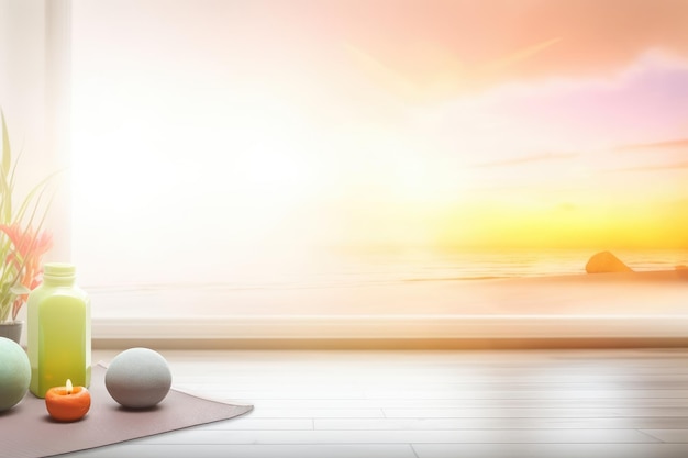 Bellissimo sfondo sullo stile di vita sano desktop yoga