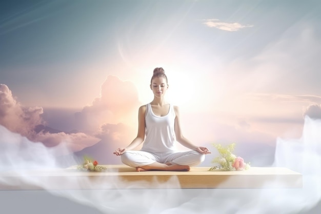 Bellissimo sfondo sullo stile di vita sano desktop yoga