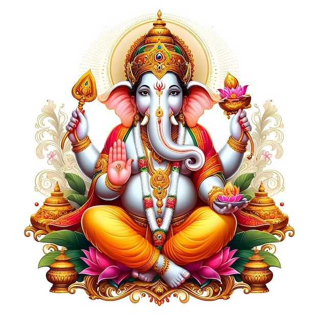 Bellissimo Signore Ganesh Chaturthi o Vinayaka Chaturthi popolare festa indù Signore Ganesha