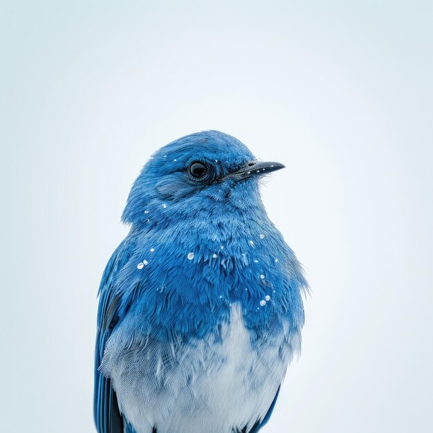 bellissimo uccello blu grassone