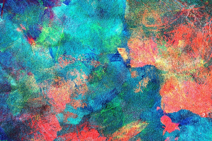 Foto bello fondo decorativo della parete dello stucco di lerciume astratto. bandiera di struttura stilizzata di arte. struttura dell'intonaco d'epoca. colpi ruvidi del maestro. colorato.