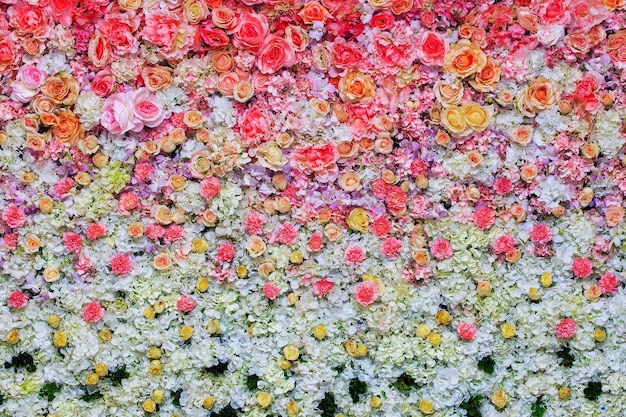 Bello fondo dei fiori per la decorazione di scena di nozze