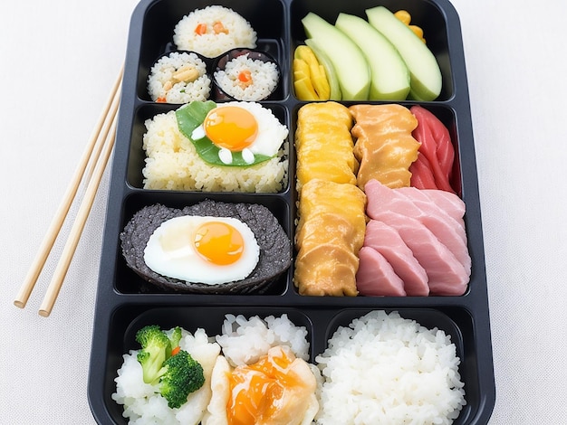 Bento dal Giappone con vari ripieni