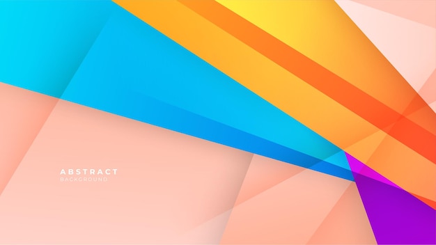 Bentuk geometris warna-warni abstrak, bentuk garis 3D dengan latar belakang presentasi konsep futuristik