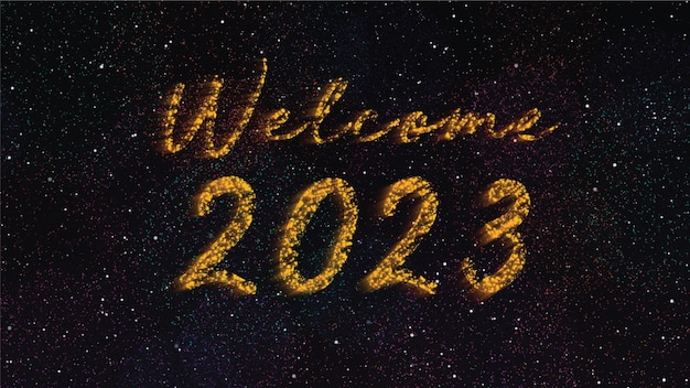 Benvenuto 2023 Saluto di felice anno nuovo