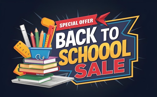 Benvenuto a scuola striscione o sfondo doodle zaino zaino giocattoli educativi colorati bambino