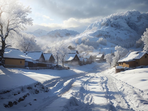 Benvenuto sullo sfondo invernale