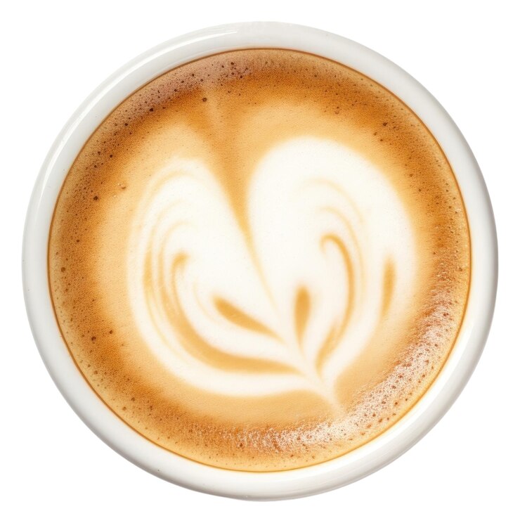 Foto bevanda al caffè latte in tazza png