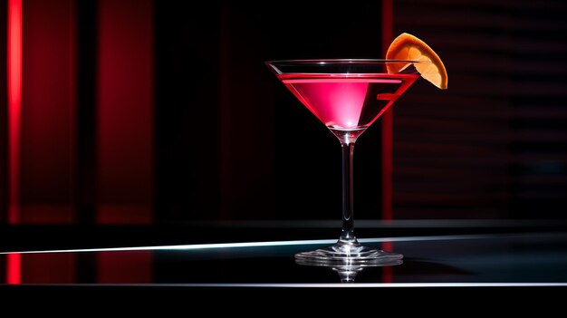 Bevanda alcolica Cocktail cosmopolita classico in un bar glamour