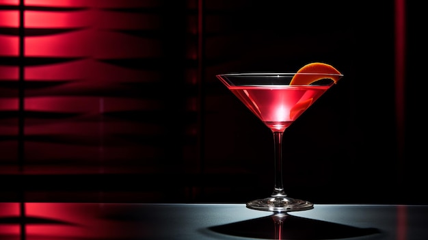 Bevanda alcolica Cocktail cosmopolita classico in un bar glamour