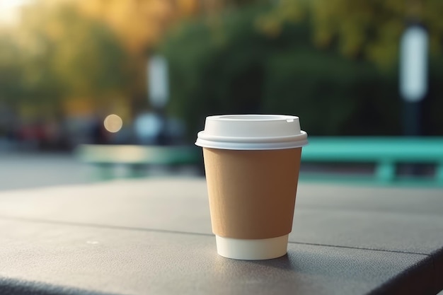 Bevanda di caffè in tazza di carta Generare Ai