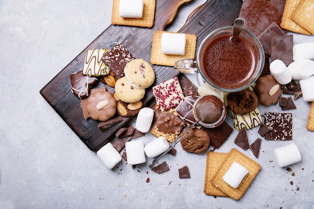 Bevanda di cioccolata calda fatta in casa