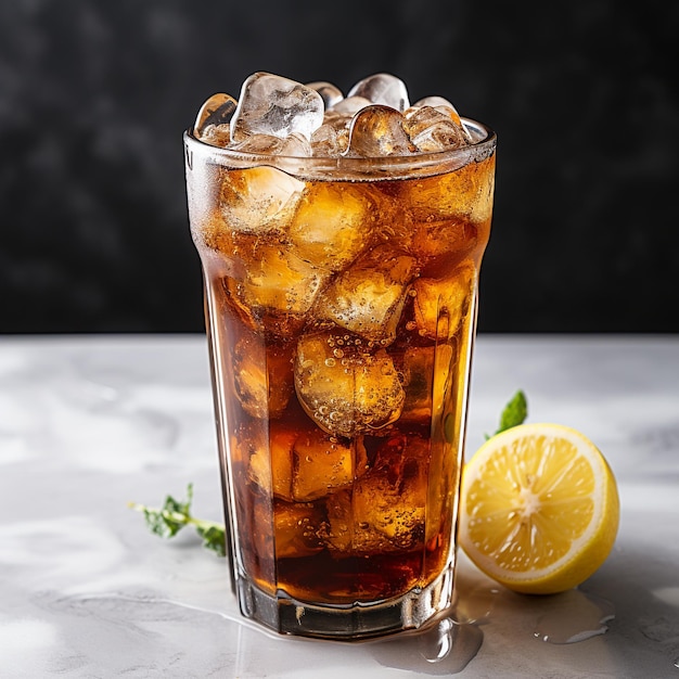 bevanda di cola fresca in bicchiere