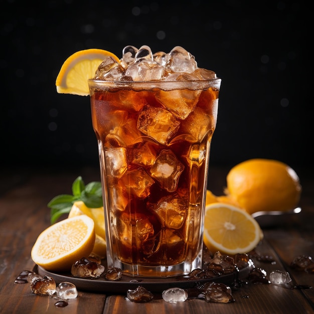 bevanda di cola fresca in bicchiere