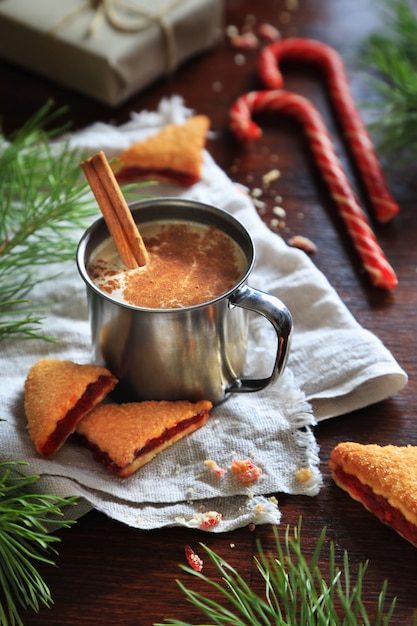 Bevanda e biscotti di natale