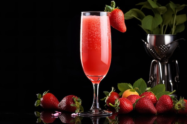 Bevanda italiana Bellini alla fragola