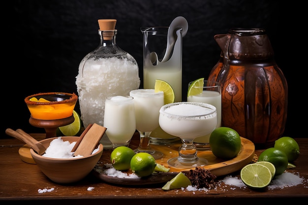 Bevande messicane tradizionali tra cui margarita