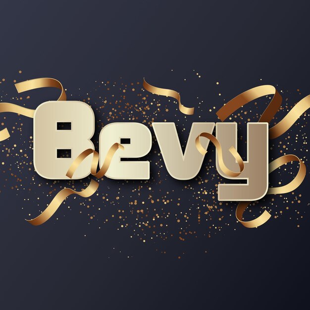 Bevy Effetto testo Oro JPG sfondo attraente coriandoli di foto di carte