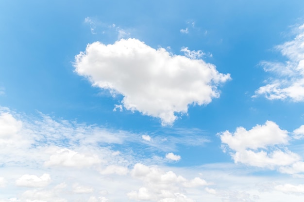 bianche soffici nuvole nel cielo blu