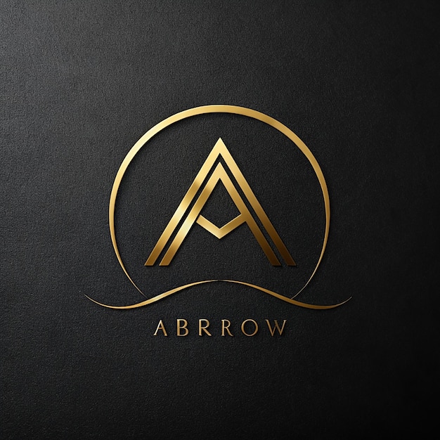 Bianco Oro Una lettera Logo Design Identità aziendale per l'azienda di progettazione digitale