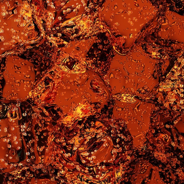 Bibita analcolica Cola con texture di sfondo cubetto di ghiaccio