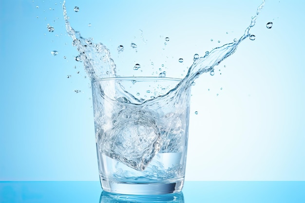 Bicchiere con acqua Illustrazione AI GenerativexAxA
