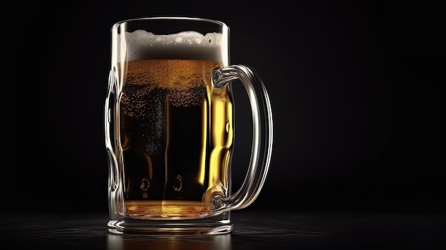 Bicchiere di birra fresca e fredda AI Genera