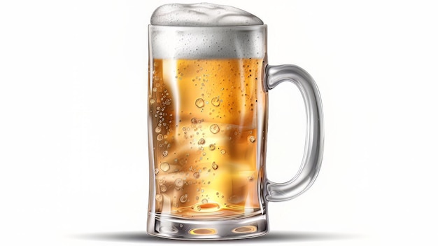 Bicchiere di birra fresca e fredda AI Genera