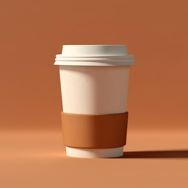 Bicchiere di carta da asporto tazza di caffè AI Generato