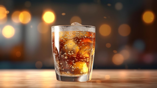 Bicchiere di cola fredda AI Generato