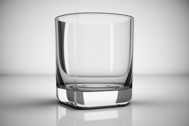 Bicchiere Di Vetro Su Sfondo Bianco AI Generativo