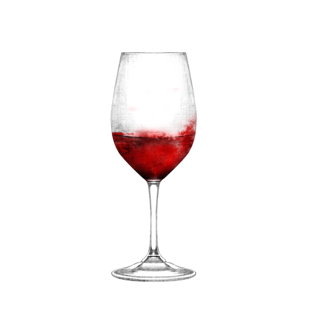 Bicchiere di vino rosso