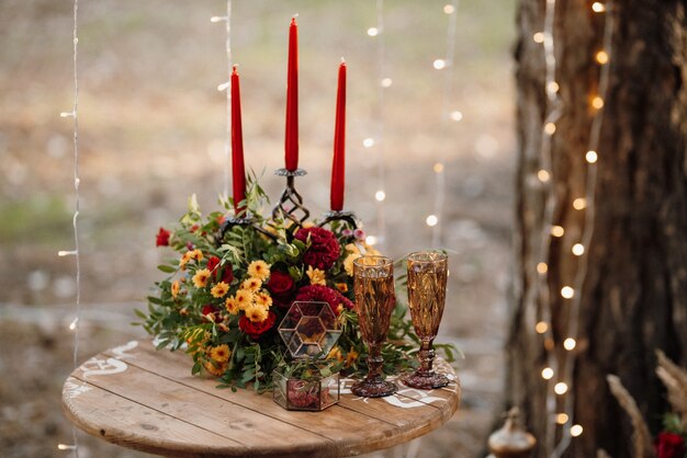 Bicchieri da sposa per vino e champagne in cristallo